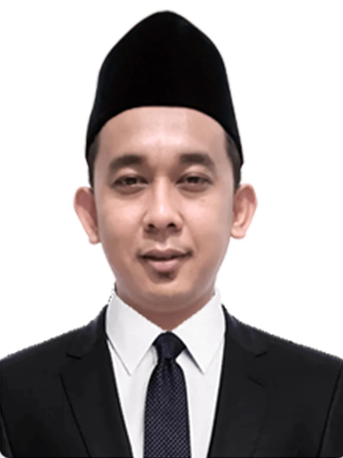 Ikonik gambar seorang tokoh inspiratif mengenakan jas formal dengan latar belakang hijau lembut, ekspresi ramah dan penuh semangat